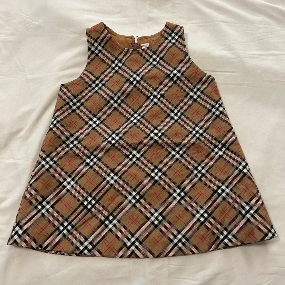 Bravo Bambino Dress‎ Beige Check